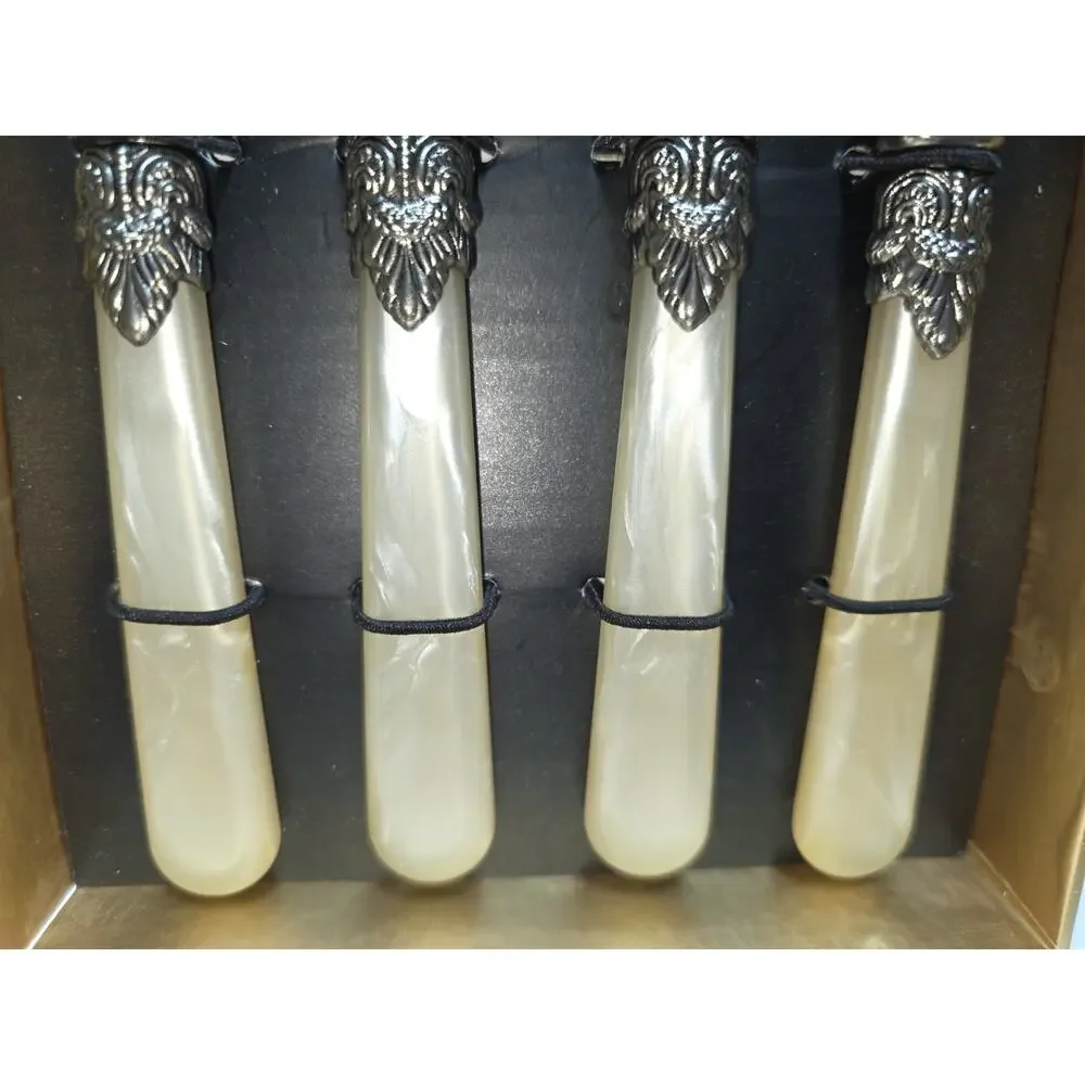 Cheese Spreader 4 Pcs. CATHYLIN REVERIE COLLECTION -NIB Mother of Pearl